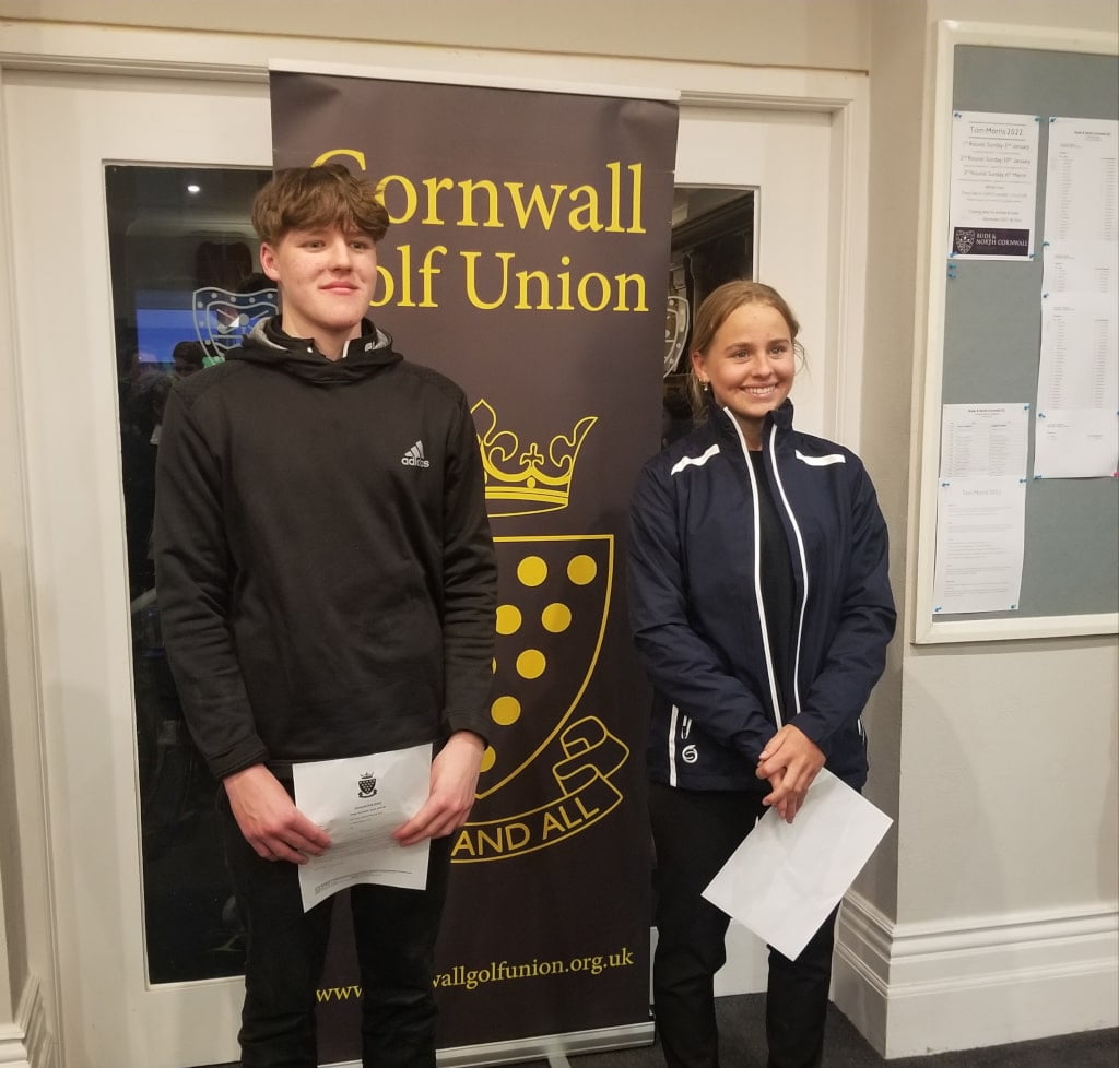 Spring Meet Winners - Boys Gross Winner Jack Kevern (West Cornwall) Girls Gross Winner Lizzy Nile (Carlyon Bay)